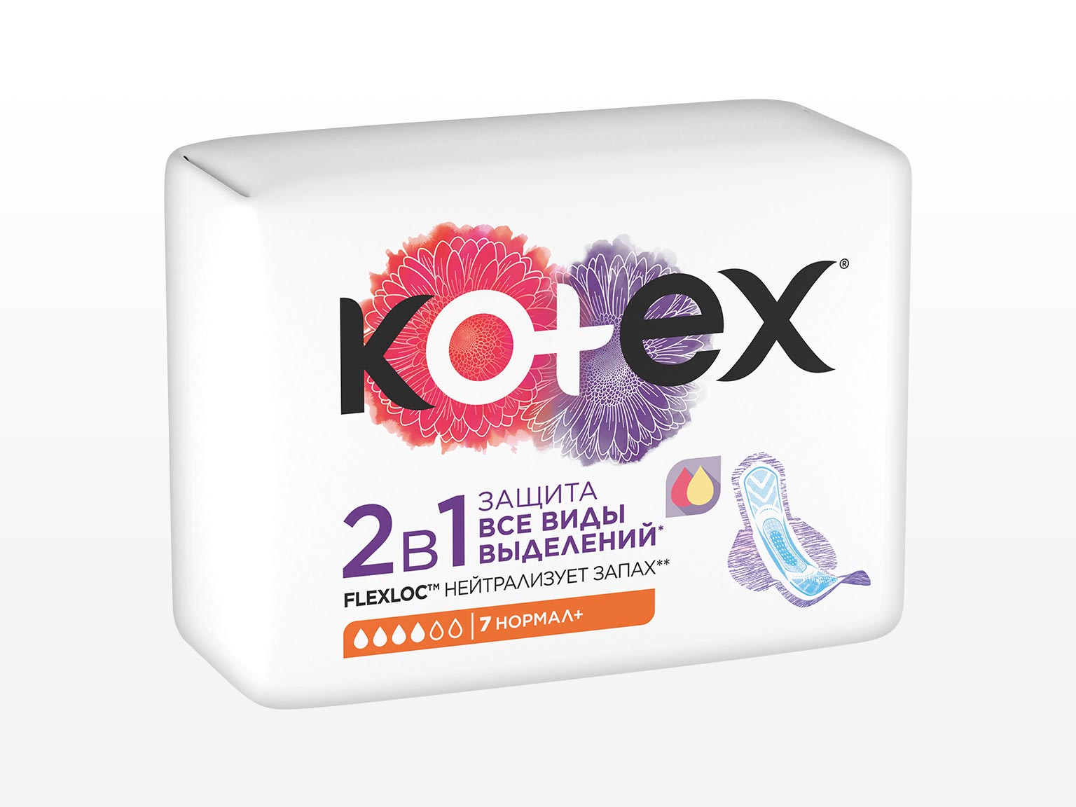 Гигиенические прокладки Kotex 2в1